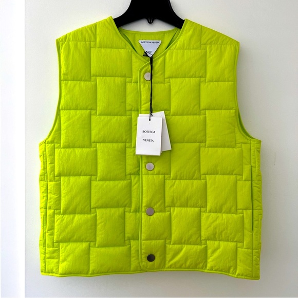 Bottega Veneta Jackets & Blazers - NWT Bottega Veneta Neon Kiwi Puffer Vest M